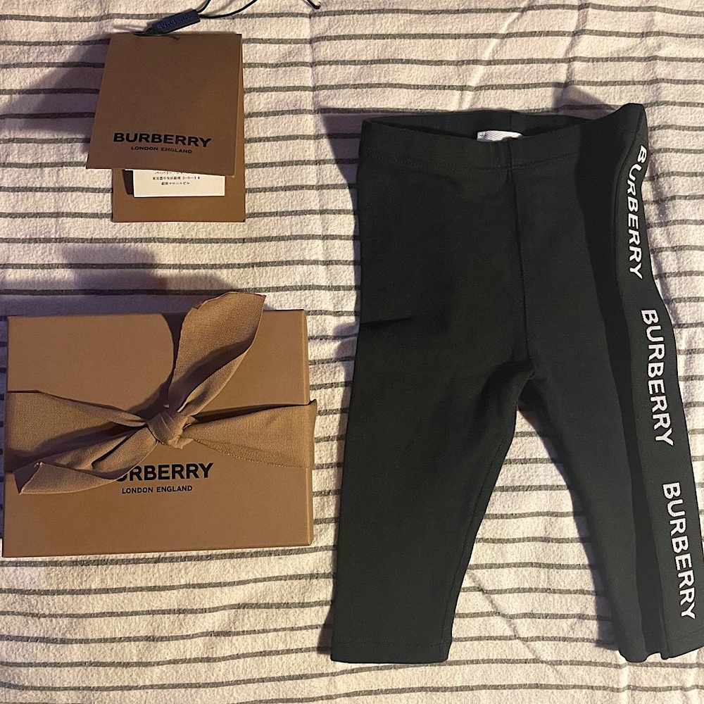 Burberry Logo Stretch Cotton Jersey Leggings